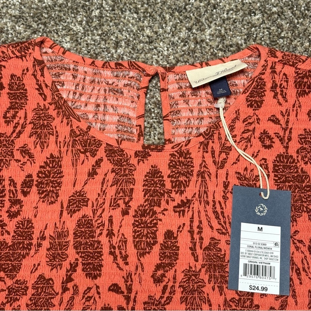 Universal Thread Coral Patterned Blouse - Picture 5 of 12